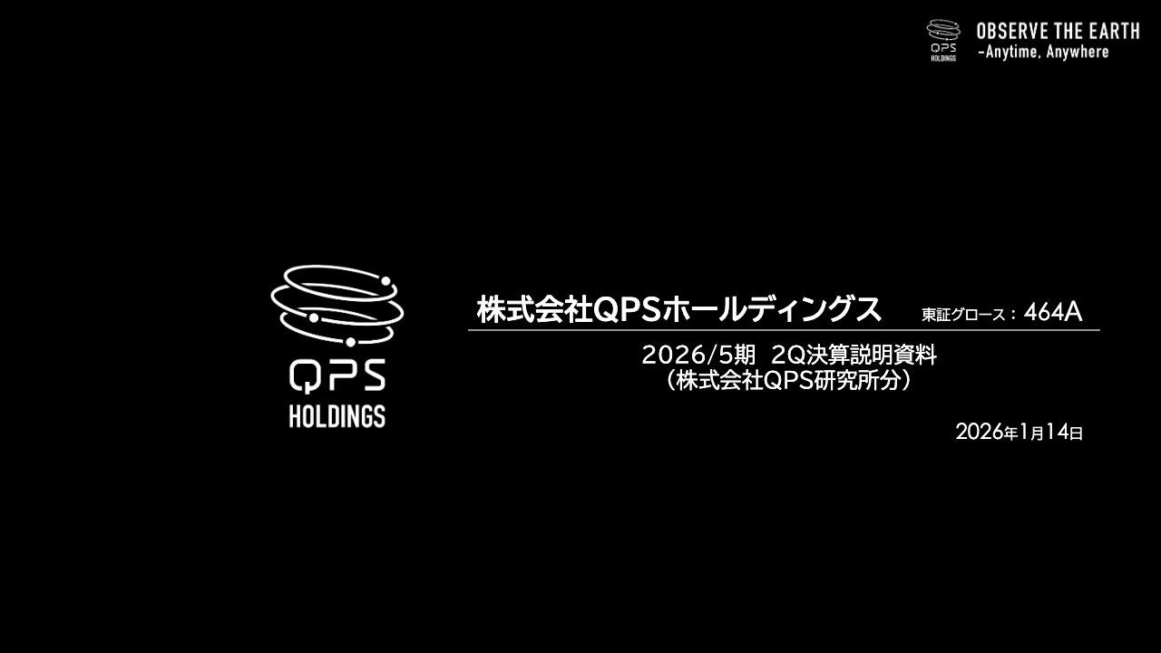 QPSホールディングス、2Qは通期業績予想に対し計画どおり推移　複数機の新規衛星打上げも黒字を確保