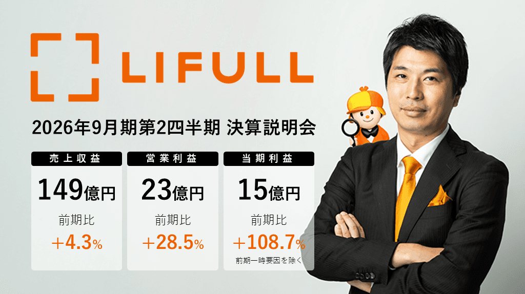 LIFULL、営業利益28.5％増　HOME'Sは10四半期連続前年超、サイト改善やAI活用で収益性向上