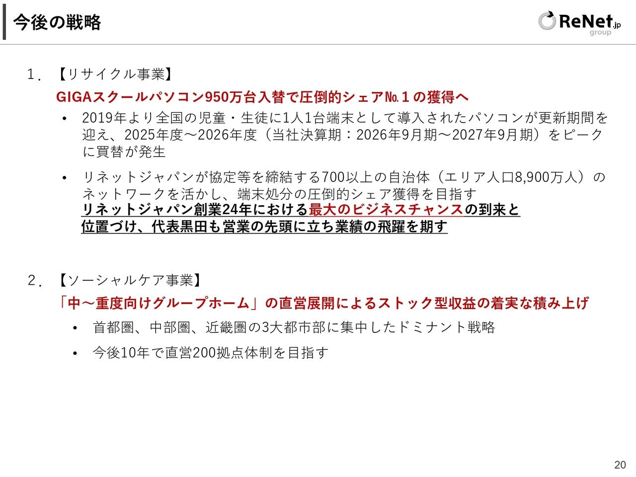 【QAあり】リネットジャパングループ、ソーシャルケア事業拡大により連結売上は過去最高　GIGA特需に向け営業を積極展開