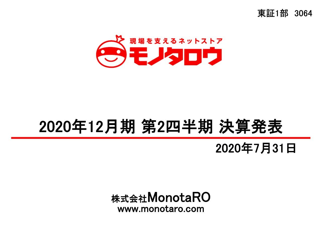 MonotaRO、オンライン注文増加によるリピート率・アクティブ率上昇で2Qは増収増益