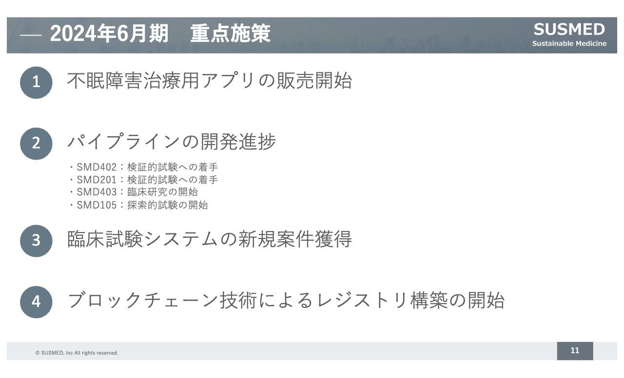 【QAあり】サスメド、不眠障害治療用アプリは保険収載に向けた検討を開始、耳鳴治療用アプリの特定臨床研究も進行中
