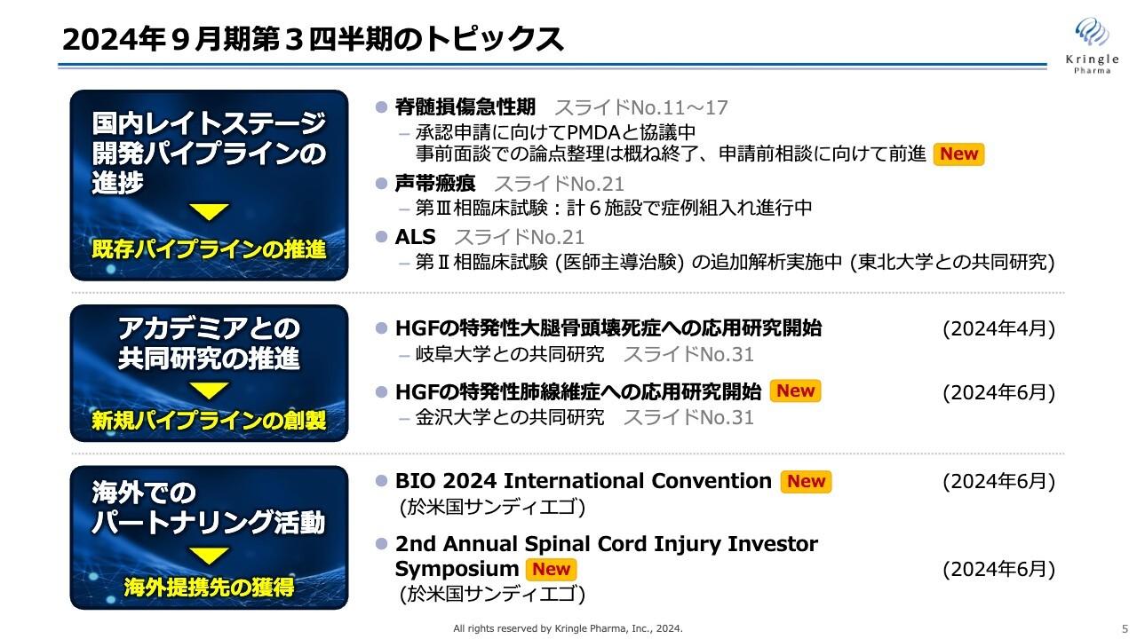【QAあり】クリングルファーマ、脊髄損傷急性期承認申請に向け着実前進　HGFの新たな適応拡大に向けアカデミアとの連携強化