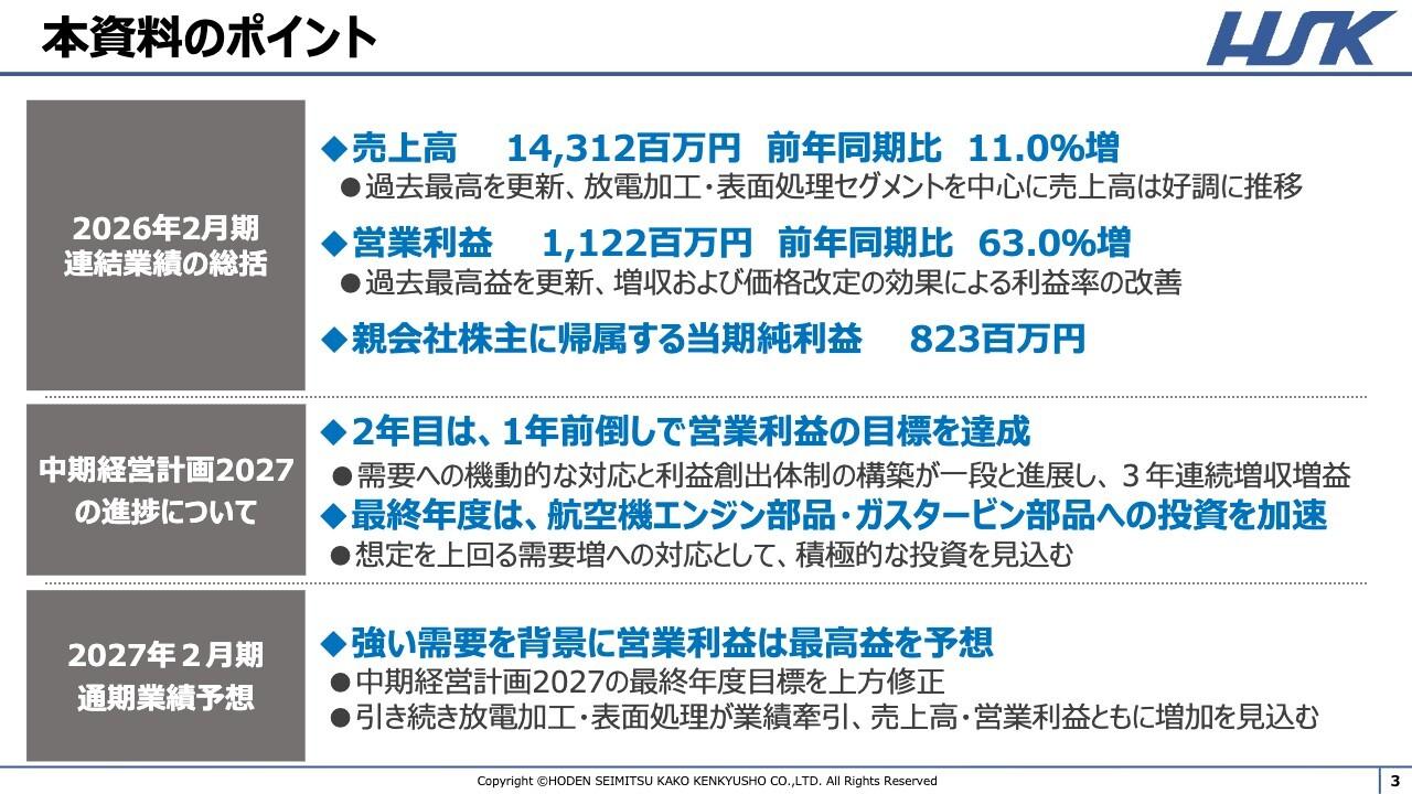 放電精密、売上高・営業利益・経常利益が過去最高　放電加工・表面処理の伸長で増収増益