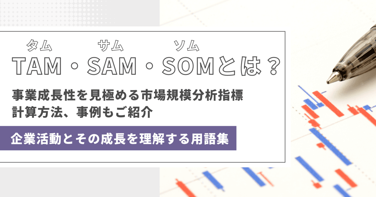 TAM・SAM・SOMとは？ 事業成長性を見極める市場規模分析指標の計算方法や決算説明で活用している事例も紹介