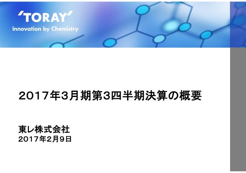 東レ、3Q経常6.7%減益　炭素・繊維事業等の不振が響く