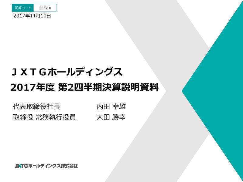 JXTG、2Qは大幅増収増益　純利益予想を500億円上方修正