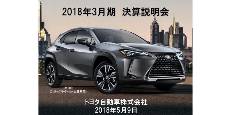 トヨタ、18年連結営業利益は2兆3998億円　19年は為替影響で営業減益を見込む