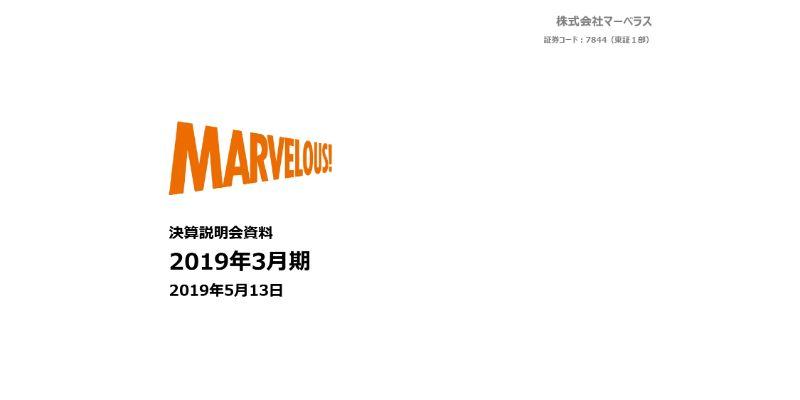 マーベラス、通期売上高は前期比105.9％　Aimingとの共同開発タイトルを今期配信予定